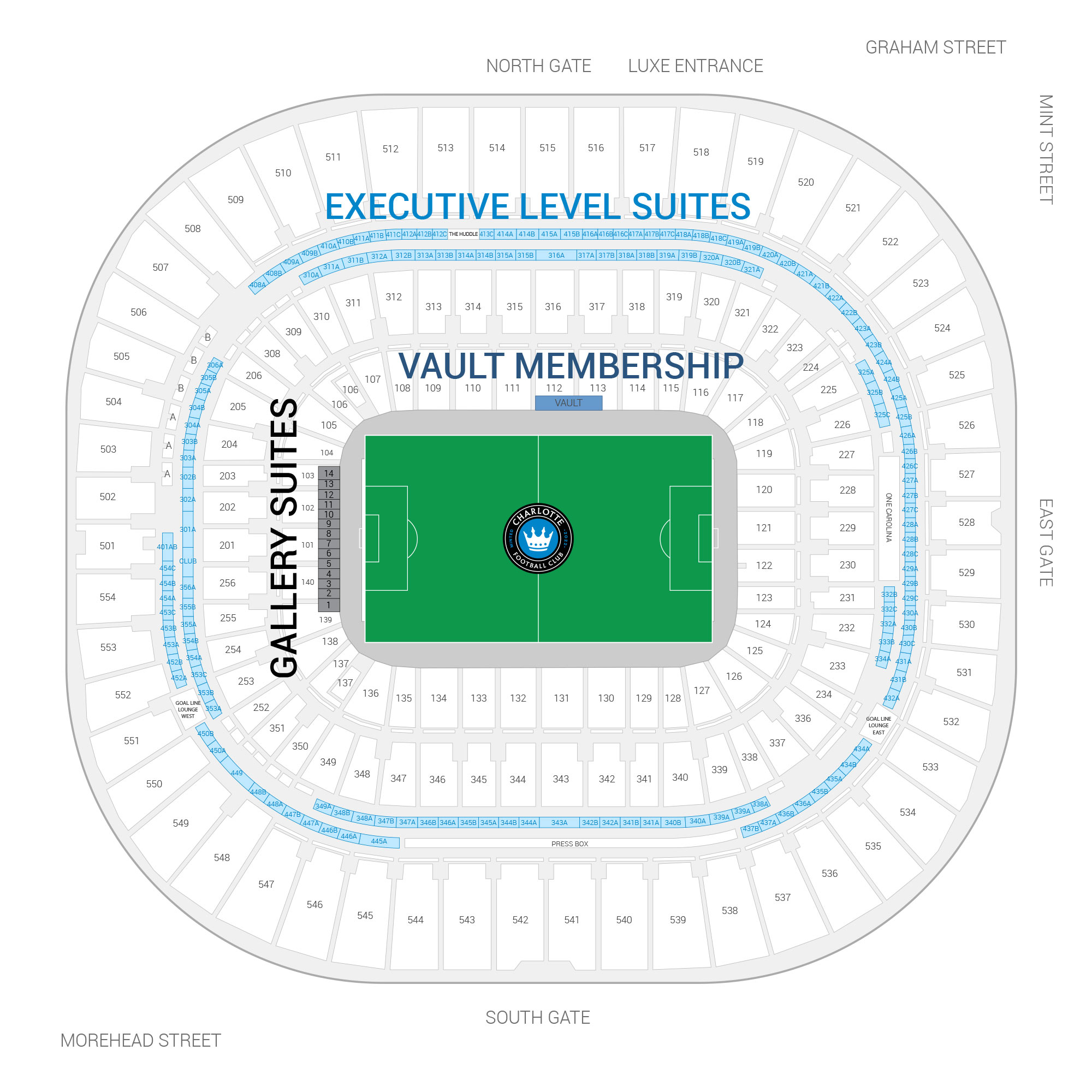 bank of america stadium club level seats